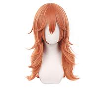 Anime Cosplay Wig for Chainsaw Man Angel Devil Cosplay Wig Long Curly Hair with Bangs for Women Girls + Free Wig Cap