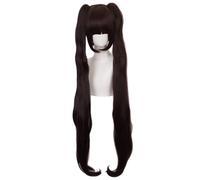 Anime Cosplay Wig for Chocola Vanilla Long Heat Resistant Synthetic Wigs for Halloween Costume Party Role Play (Black)