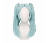 Anime Cosplay Wig for Cyberpunk Edgerunners Rebecca Cosplay Wig with Double Ponytails for Girls and Women + Free Wig Cap