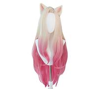Anime Cosplay Wig for LOL KDA Role Costume Wigs Heat Resistant Synthetic Hair Carnival Halloween (Ahri wig)