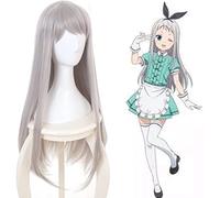 Anime Cosplay Wig Japanese Anime Mix S Kanzaki Hideri Straight Long Silver Grey Cosplay Wig Halloween Costume Game Wigs for Women