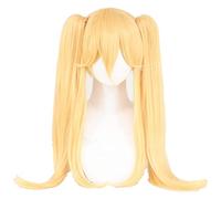 Anime Cosplay Wig Kakegurui Mary Saotome Meari Blonde Ponytail Hair Heat Resistant Cosplay Wig Hallowen Party Prop
