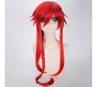 Anime Cosplay Wig,Ludere Deorum Loki Laevatein Wig,Two Braids Red Long Wig,with Free Wig Cap,for Christmas Carnival party Halloween Cosplay Wig