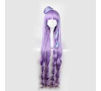 Anime Cosplay Wig,Macross Delta Mikumo Guynemer Wig,Purple long curly Wig,with Free Wig Cap,for Christmas Carnival party Halloween Cosplay Wig