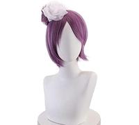 Anime Cosplay Wig Purple Short Hair Wigs for Konan Role Play Wigs With Wig Cap for Halloween Carnival Party