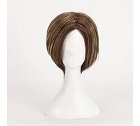 Anime Cosplay Wig, Resident Evil Leon Scott Kennedy Wig, Short Brown Wig, with Free Wig Cap, for Party, Daily Life, Halloween Wig Cosplay