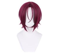 Anime Cosplay Wig Rin Matsuoka Wine Red Short Halloween Costume Cosplay Wig,For Christmas Carnival Party