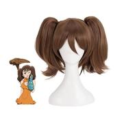 Anime Cosplay Wig, The Seven Deadly Sins Wig, Brown Double Ponytails for Diane Role Play Halloween Party Accessory Wigs With Wig Cap
