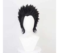 Anime Cosplay Wig, VII FF7 Zack Fair Cosplay Wig,Black short back Wig,with Free Wig Cap,for Christmas Carnival party Halloween Cosplay Wig