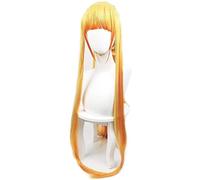Anime cosplay wigs Demon Slayer Agatsuma Zenitsu long straight hair female wig cosplay party wigs+ Wig Cap