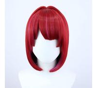 Anime Cosplay Wigs for Arima Kana Straight Short Red Halloween Costume Bob Wig for Women