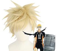 Anime Cosplay Wigs, Haikyuu Kei Tsukishima Cosplay Wig For Halloween Party Props Accessories With Free Wig Cap