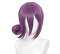 Anime Cosplay Wigs Short Grape Purple Adult Halloween Costume Party Hair Wig