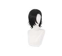 Anime Cosplay Yoshino Junpei Wig, Black Short Hair Role Play Wigs for Halloween Costume Party