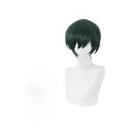 Anime Cosplay Zen'in Mai Wig, Green Short Hair Role Play Wigs for Halloween Costume Party