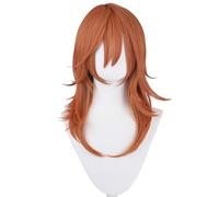 Anime Costume Wig for Angel Devil 60cm Long Orange Hair Heat Resistant Synthetic Halloween Costume Party