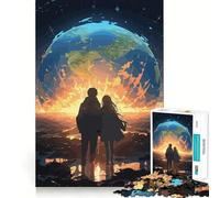 Anime Couple Apocalypse Jigsaw Puzzles1000 Pieces Recall Skill Fun Professional Grade Cutting Thoughtful Gift for Mind Activity (38x26cm)