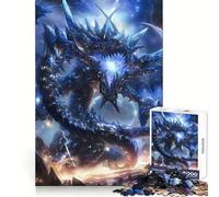 Anime Crystal Blue Dragon 1000 Pieces Jigsaws Adults Puzzles Gifts Think Training Unwind Easily Defined Edges Merry Gift (38x26cm)