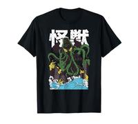 Anime Cthulhu Vintage Japanese Kaiju Horror Art T-Shirt