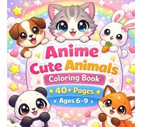 Anime Cute Animals Coloring Book Coloring Book 40+ Pages Fges 6-9