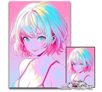 Anime Cute Girl Summer 1000 Piece Jigsaw Puzzles for Adults Difficult Puzzles for Adults for Teenagers Family Game Night BrainChallenging Gift Idea 1000 PCS(38x26cm)