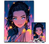Anime Cute Girl Summer 1000Pc Adults Jigsaw Puzzle Difficult Puzzles for Adults Birthday Gift Idea Challenging Brain Teaser Game 1000 PCS(38x26cm)