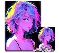 Anime Cute Girl Summer Jigsaw Puzzle 1000 Pieces Wooden Jigsaw Puzzles Home Activity for Holidays Birthdays And Family Game Nights 1000 PCS(75x50cm)