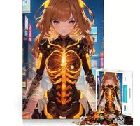 Anime Cybernetic Girl 1000 Piece Puzzle For Adults Mind Skill Play Laser Cut for Flawless Fit Rewarding Activity for Rainy Days (50x75cm)
