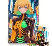 Anime Cybernetic Girl Jigsaw 1000 Pieces for Teenagers Mind Boost Fun Zero Gap Captivating Leisure for Cozy Indoors (50x75cm)