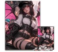 Anime Cyberpunk Angel Puzzle 1000 Pieces Jigsaw Paper Jigsaw Puzzles Fun at Home Activities Birthday Present Travel Gifts 1000 PCS(38x26cm)