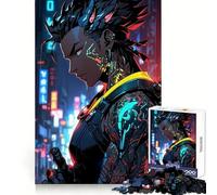 Anime Cyberpunk Cyborg Boy 1000 Piece Jigsaw Puzzles for Adults Jigsaw Mental Sharpness Quiet Enjoyment Smooth Edges Heartfelt Gift (38x26cm)