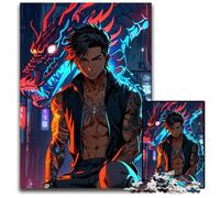 Anime Cyberpunk Cyborg Boy Jigsaw Puzzles for Adults 1000 Piece Impossible Jigsaw Puzzles for Adults Perfect for Family Fun on Holidays 1000 PCS(75x50cm)