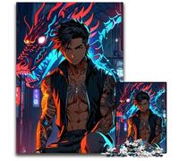 Anime Cyberpunk Cyborg Boy Jigsaw Puzzles for Adults 1000 Piece Jigsaw Puzzles Family Activity Brain Teaser Home Decor 1000 PCS(38x26cm)