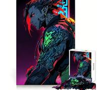 Anime Cyberpunk Cyborg Boy Teenagers 1000 Pieces Puzzle Recall Power Restful Pleasure Precise Edges Bday Surprise (38x52cm)