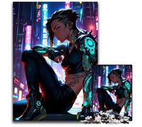 Anime Cyberpunk Cyborg Gir 1000 Piece Puzzle Puzzles for Adults Home Decor Brain Teaser Game for Teenagers & Family Interaction 1000 PCS(75x50cm)