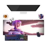 Anime Cyberpunk Edgerunners Lucy Mouse Pad | Giant Washable Mouse Mat XL | Non-Slip Grip + Reinforced Edges (3, 31.5 x 11.8 x 0.12 inches)