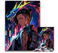 Anime Cyberpunk Girl 1000 Piece Jigsaw Puzzle Challenging Puzzles Challenging Brain Teaser Relaxing Toy for Teenagers 1000 PCS(75x50cm)