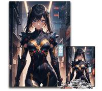 Anime Cyberpunk Girl 1000 Piece Jigsaw Puzzles for Adults Difficult Puzzles for Adults for Teenagers Family Game Night BrainChallenging Gift Idea 1000 PCS(38x26cm)