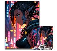 Anime Cyberpunk Girl 1000 Piece Puzzle Puzzles for Adults Home Decor Brain Teaser Game for Teenagers & Family Interaction 1000 PCS(75x50cm)