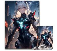 Anime Cyberpunk Girl Jigsaw Puzzle 1000 Pieces Paper Jigsaw Puzzles Home Activity for Holidays Birthdays And Family Game Nights 1000 PCS(38x26cm)