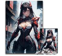 Anime Cyberpunk Girl Jigsaw Puzzles 1000 Pieces for Adults Puzzles for Adults Ideal for Lover Perfect Christmas New Year Valentine's Gift 1000 PCS(38x26cm)