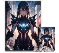 Anime Cyberpunk Girl Jigsaw Puzzles for Adults 1000 Piece Jigsaw Puzzles Family Activity Brain Teaser Home Decor 1000 PCS(38x26cm)