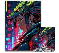 Anime Cyberpunk Girl JigsawPuzzle 1000 Pieces for Adults Wooden Puzzles Perfect for Christmas Halloween Easter New Year 1000 PCS(75x50cm)