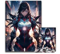 Anime Cyberpunk Girl Jigsaws 1000 Pieces for Adults Challenging Puzzles DIY Decoration Brain Challenge for Adult Family 1000 PCS(75x50cm)