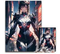 Anime Cyberpunk Girl Jigsaws 1000 Pieces for Adults Challenging Puzzles DIY Decoration Brain Challenge for Adult Family 1000 PCS(38x26cm)
