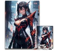 Anime Cyberpunk Girl Puzzles for 1000 Piece Impossible Jigsaw Puzzles for Adults Perfect for Family Gatherings Birthdays Holidays 1000 PCS(75x50cm)