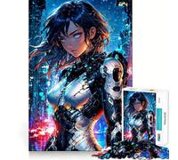 Anime Cyborg Girl 1000-piece Puzzle for Teenagers Mind Skill Fun Uniform Size Precise Pieces Relaxing Indoor Group Activity (38x52cm)