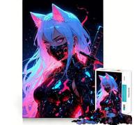 Anime Cyborg Girl Adults 1000 Piece Jigsaw Puzzle Memory Fun Game Clean Cut Sturdy Components Unique Gift for Stress Relief (50x75cm)
