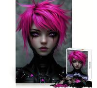 Anime Cyborg Girl for Adults 1000 Piece Jigsaw Puzzle Sharp Recall Calm Recreation Uniform Cut Festive Present (38x26cm)