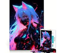 Anime Cyborg Girl Jigsaw Puzzles1000 Pieces Recall Skill Fun Professional Grade Cutting Thoughtful Gift for Mind Activity (38x52cm)